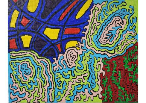 障がい者アート田中郷さん 絵画