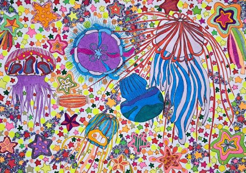 障がい者アートkou kisaragiさん 絵画